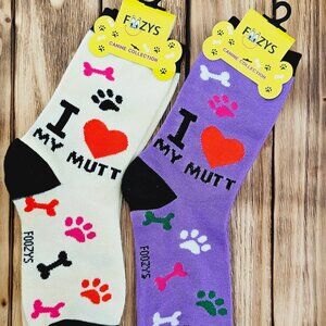 Unisex Canine Foozys Socks - I love my mutt